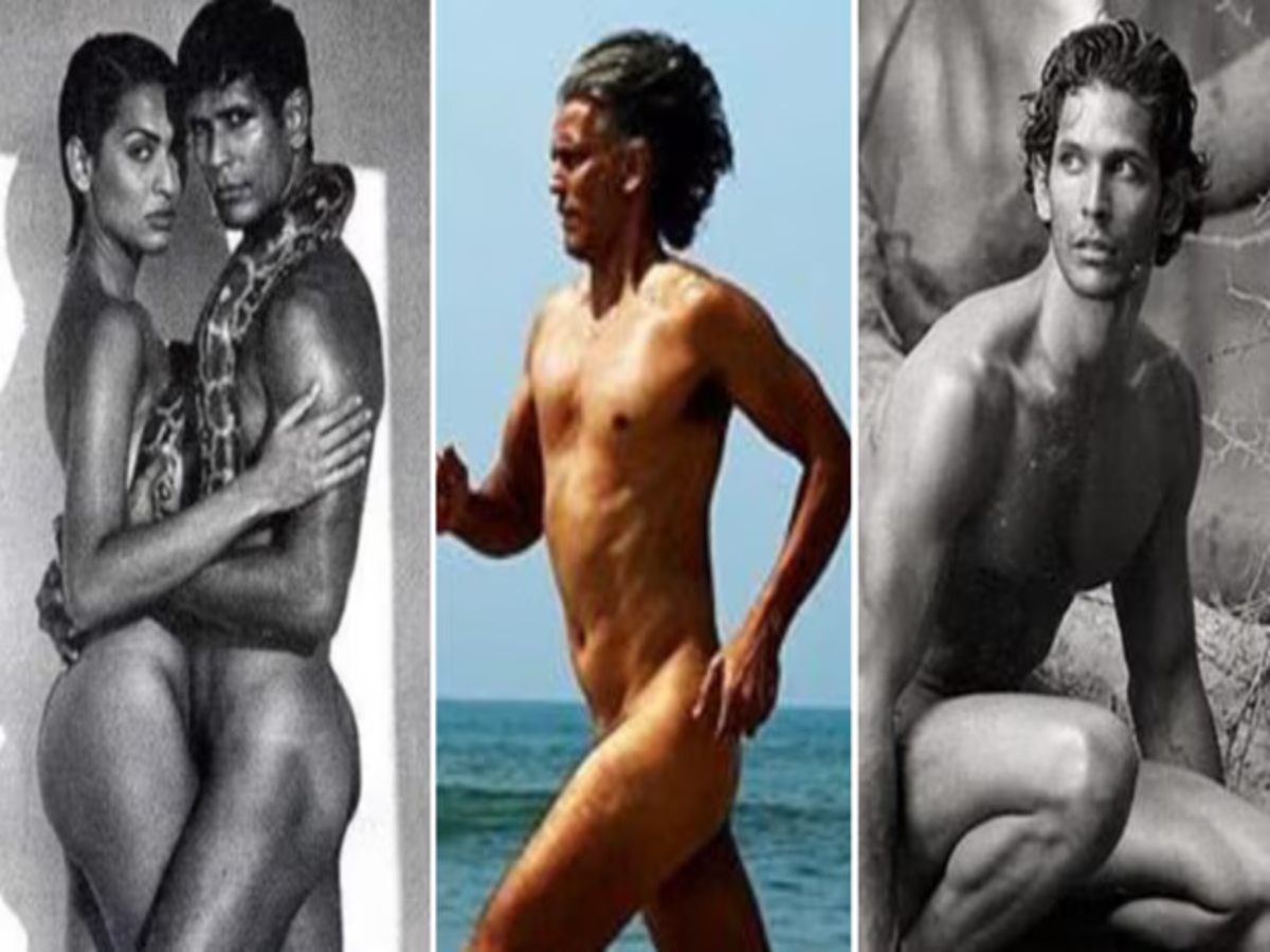 Milind Soman's controversial nude ad with Madhu Sapre and a python.