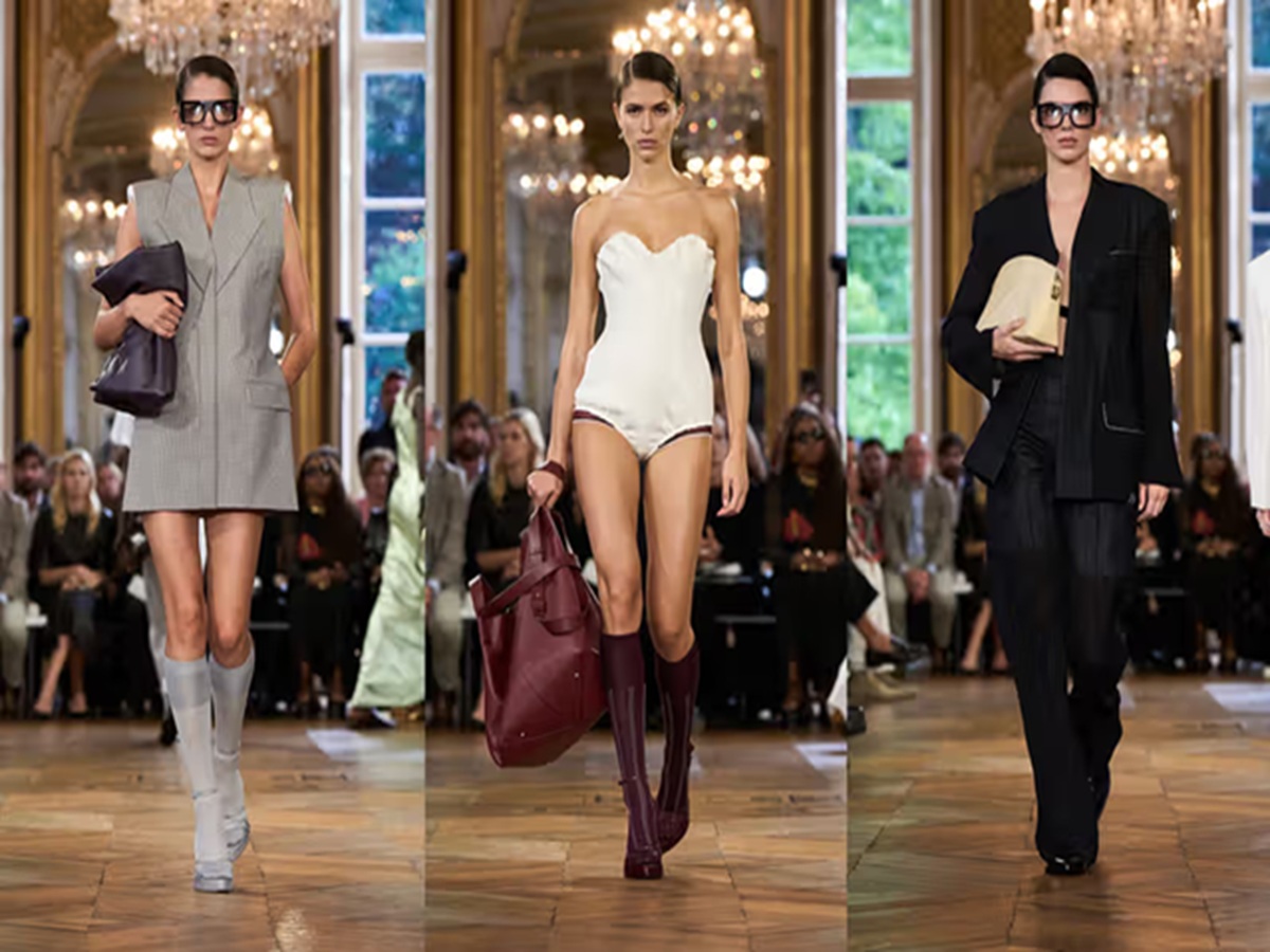 Kendall Jenner on the runway for Victoria Beckham Spring/Summer 2024 at Paris Fashion Week