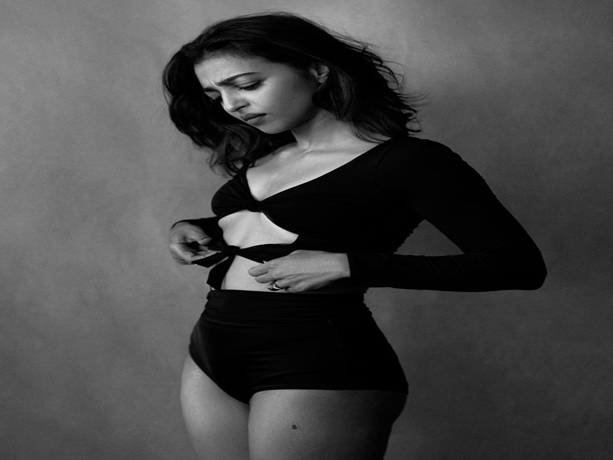 Radhika Apte strikes a sizzling pose in a bold outfit, exuding confidence and sensuality