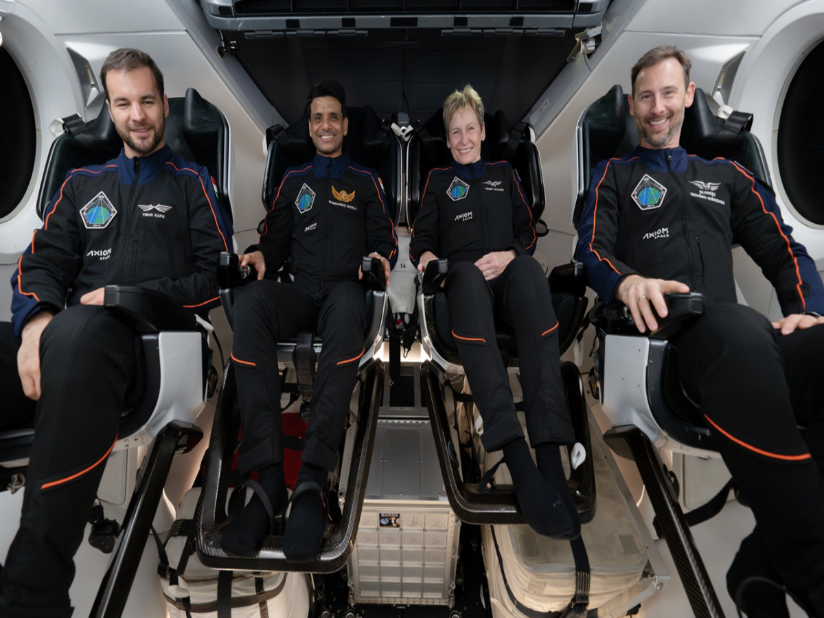 Inside the crew capsule