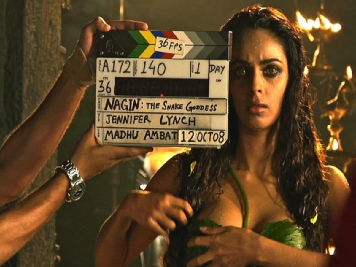 Mallika Sherawat in a bold pose from her film Hiss.