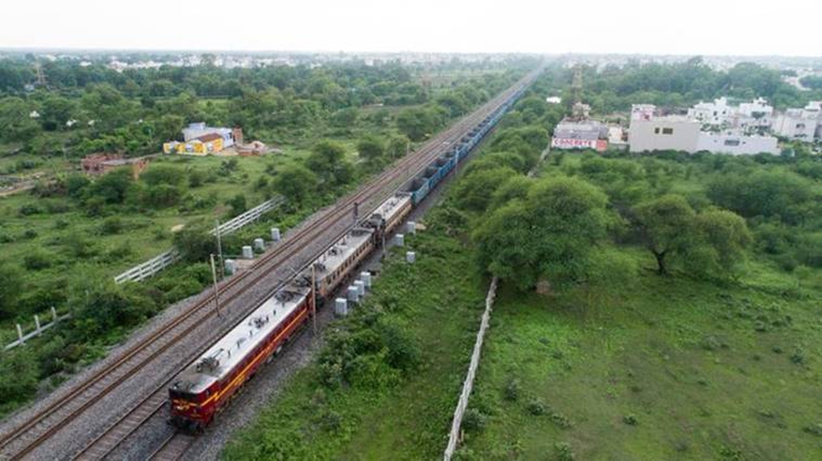 Super Vasuki freight train, named after Vasuki the serpent, transporting coal over 11.20 hours from Chhattisgarh to Nagpur.