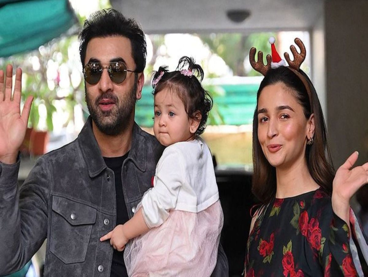 Alia Bhatt and Ranbir Kapoor with their daughter Raha, born after their wedding in April 2022