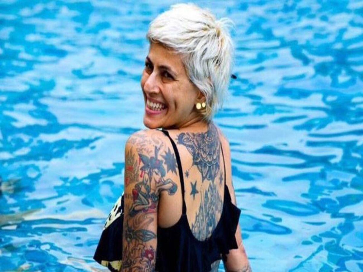 Sapna Bhavnani's bold pose for PETA's anti-leather campaign.