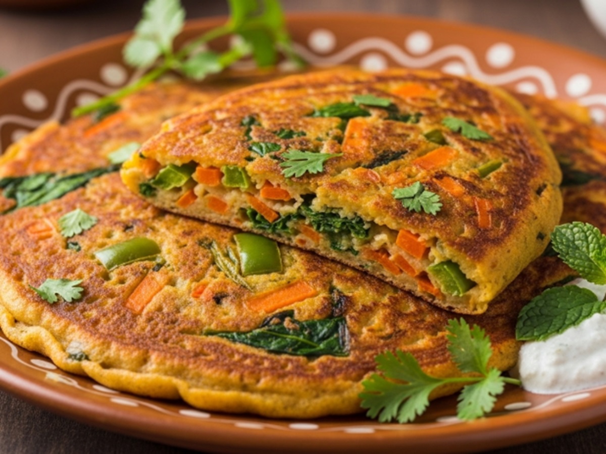 Wheat and Vegetable Cheela