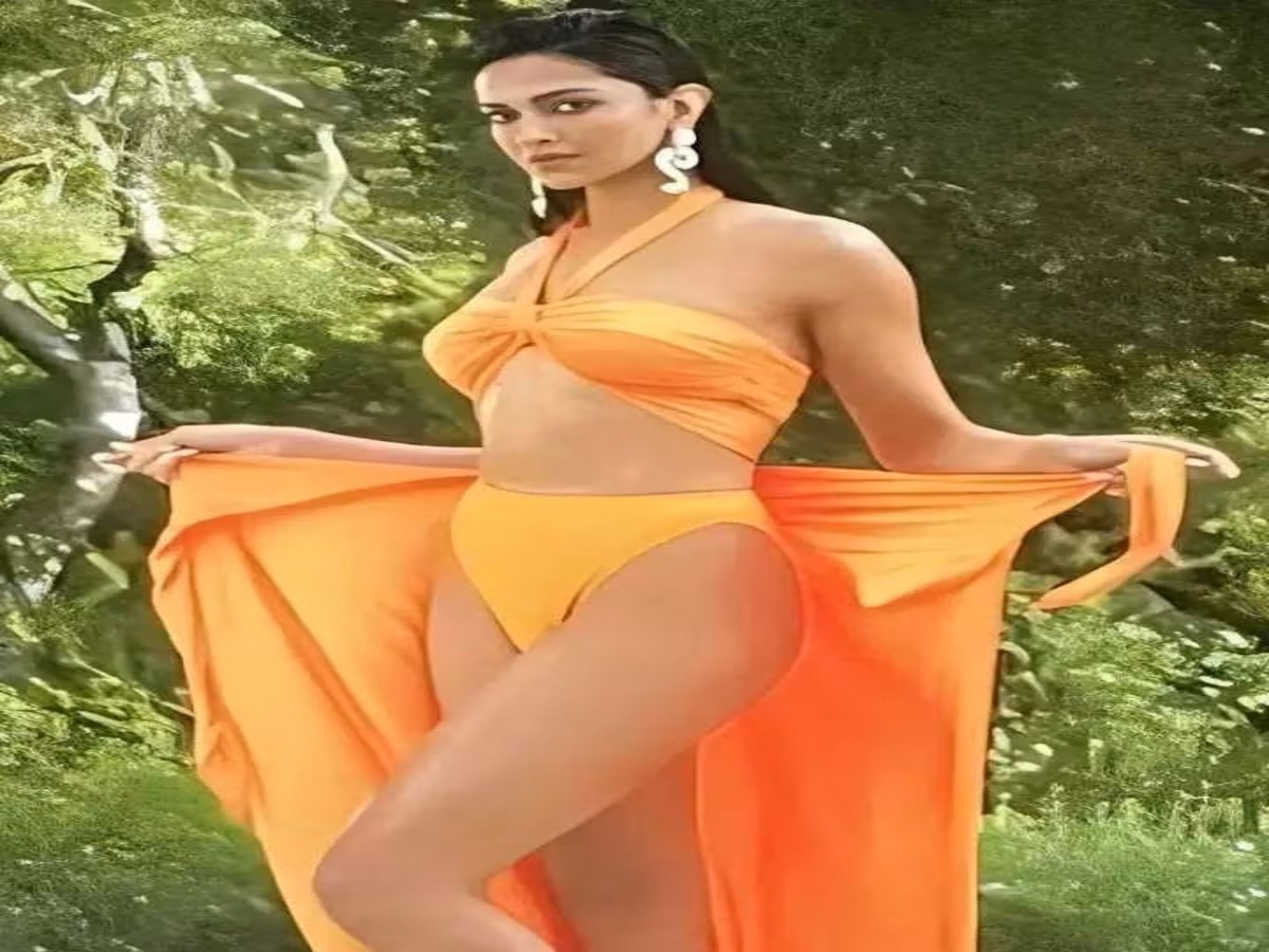 Deepika Padukone in a saffron bikini from the film "Pathaan," which generated controversy and demands for a ban due to its association with Hinduism.