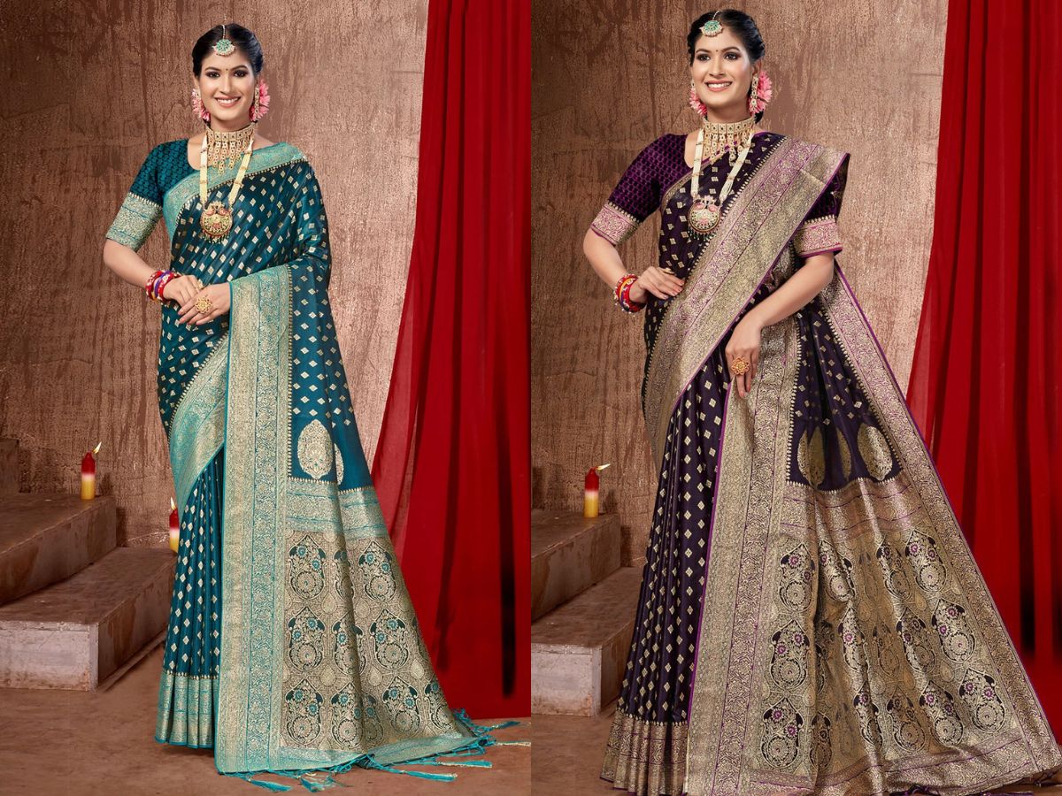 Classic gold zari elegance