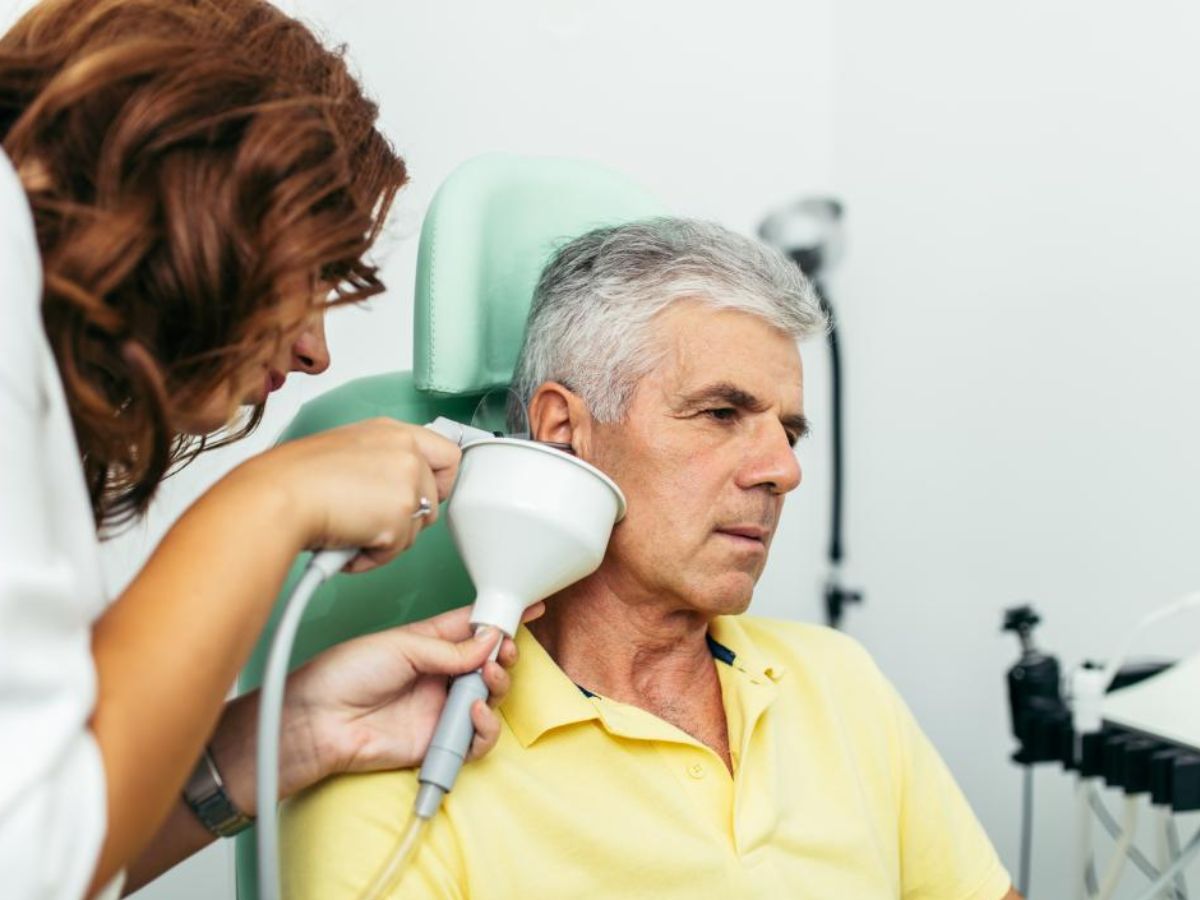 Ear irrigation by a professional