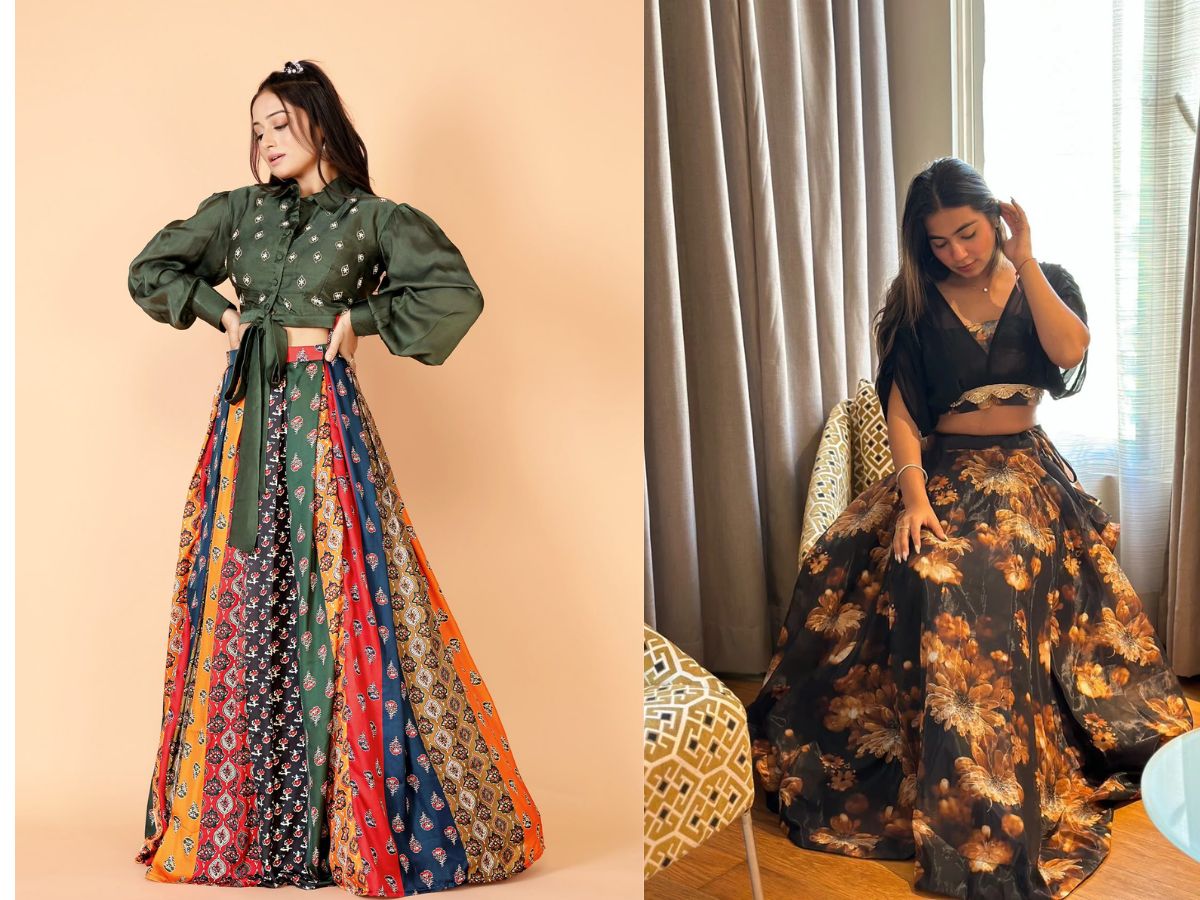 Ghagra with Crop Top