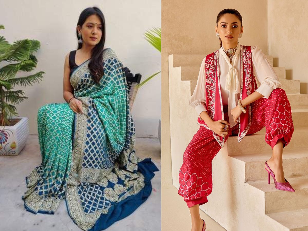 Bandhani or tie-dye outfit