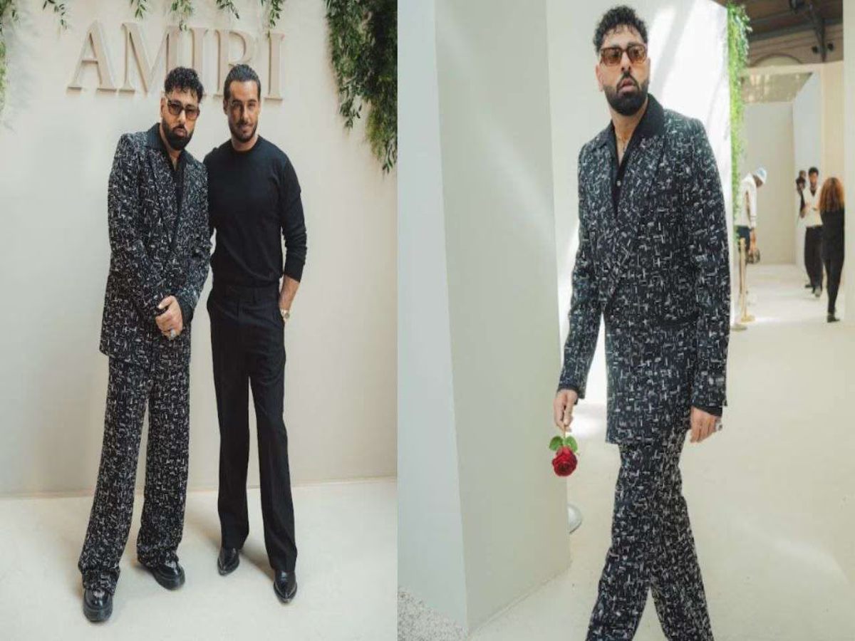 Badshah showcasing his urban fashion and dynamic stage presence, with over 15 million Instagram followers.