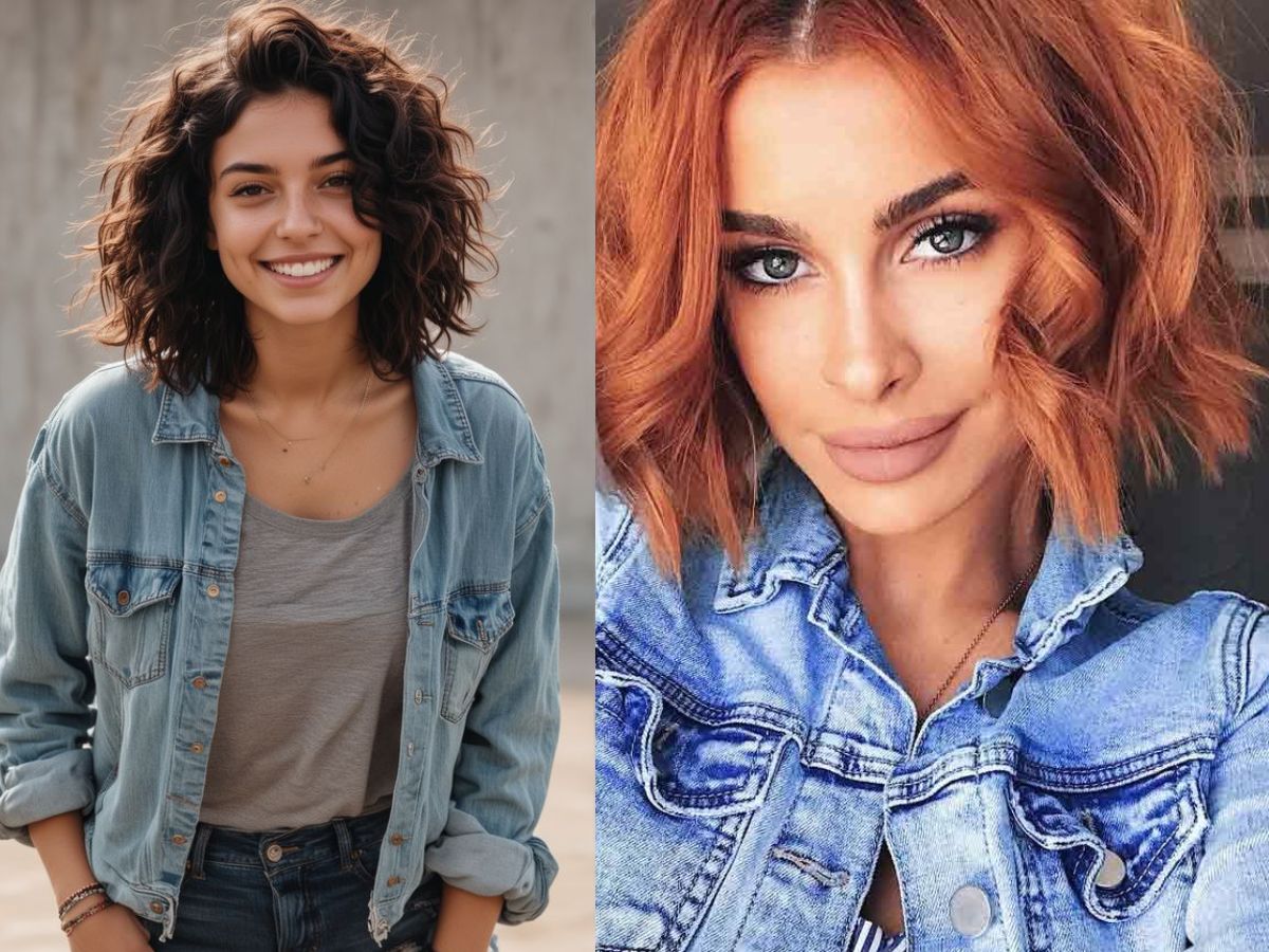 Beach waves with denim jacket