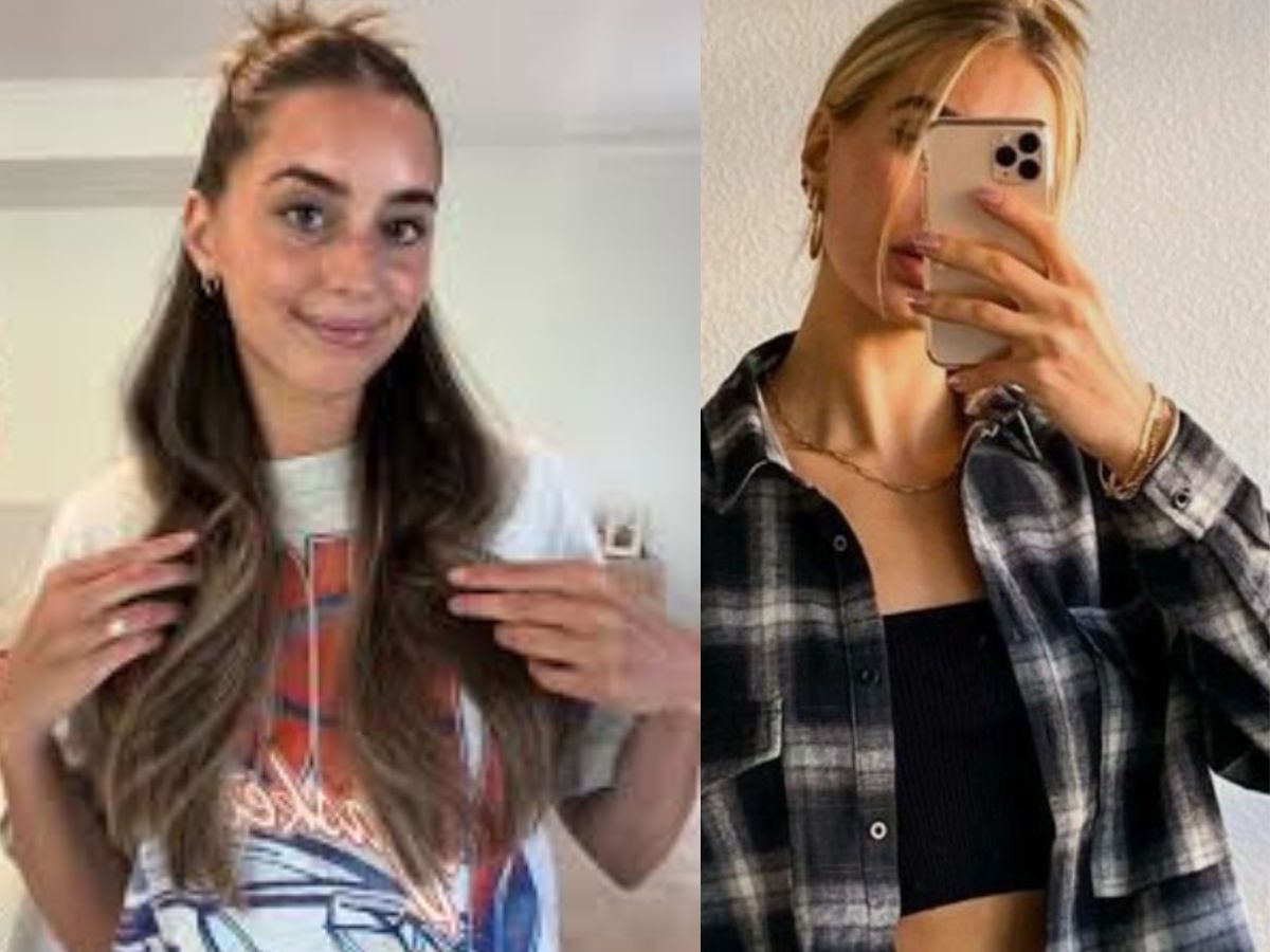 Half up, half down with a flannel shirt