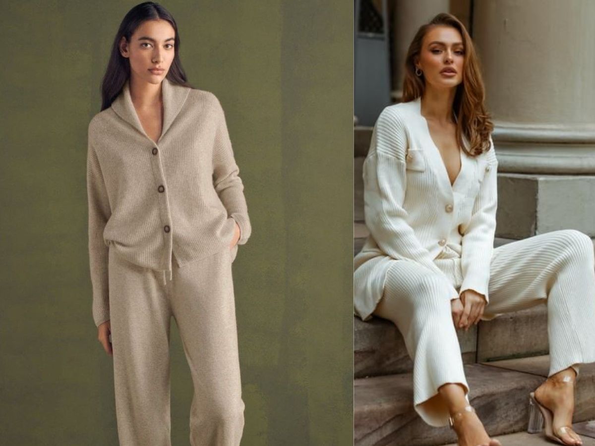 Straight and sleek with monochrome loungewear