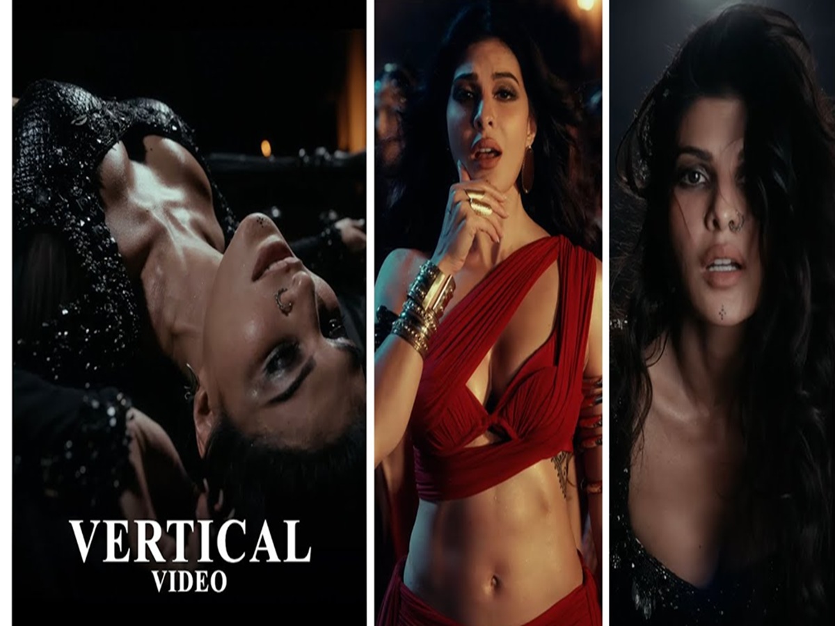 Jacqueline Fernandez in a dramatic moment from the Dum Dum music video, expressing emotional depth and elegance