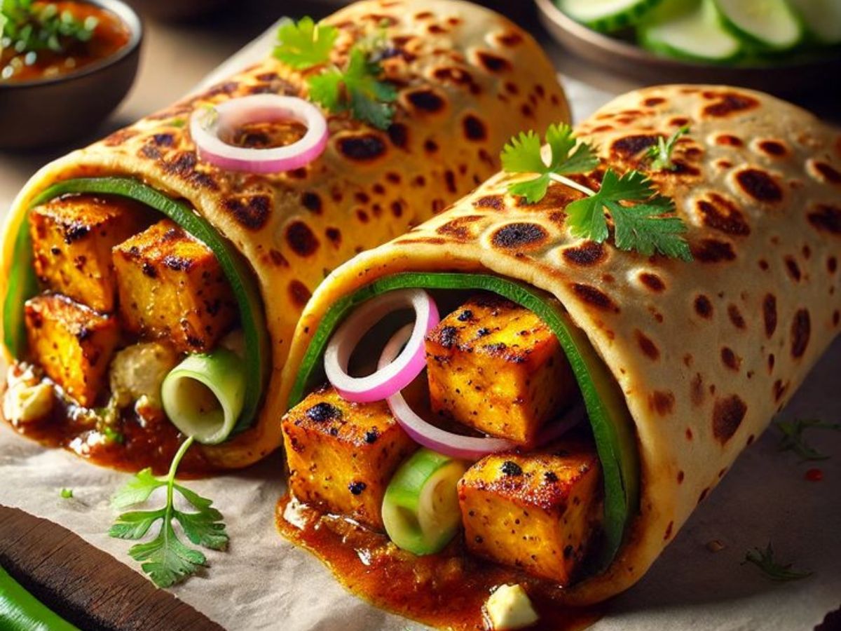Achari Paneer Roll