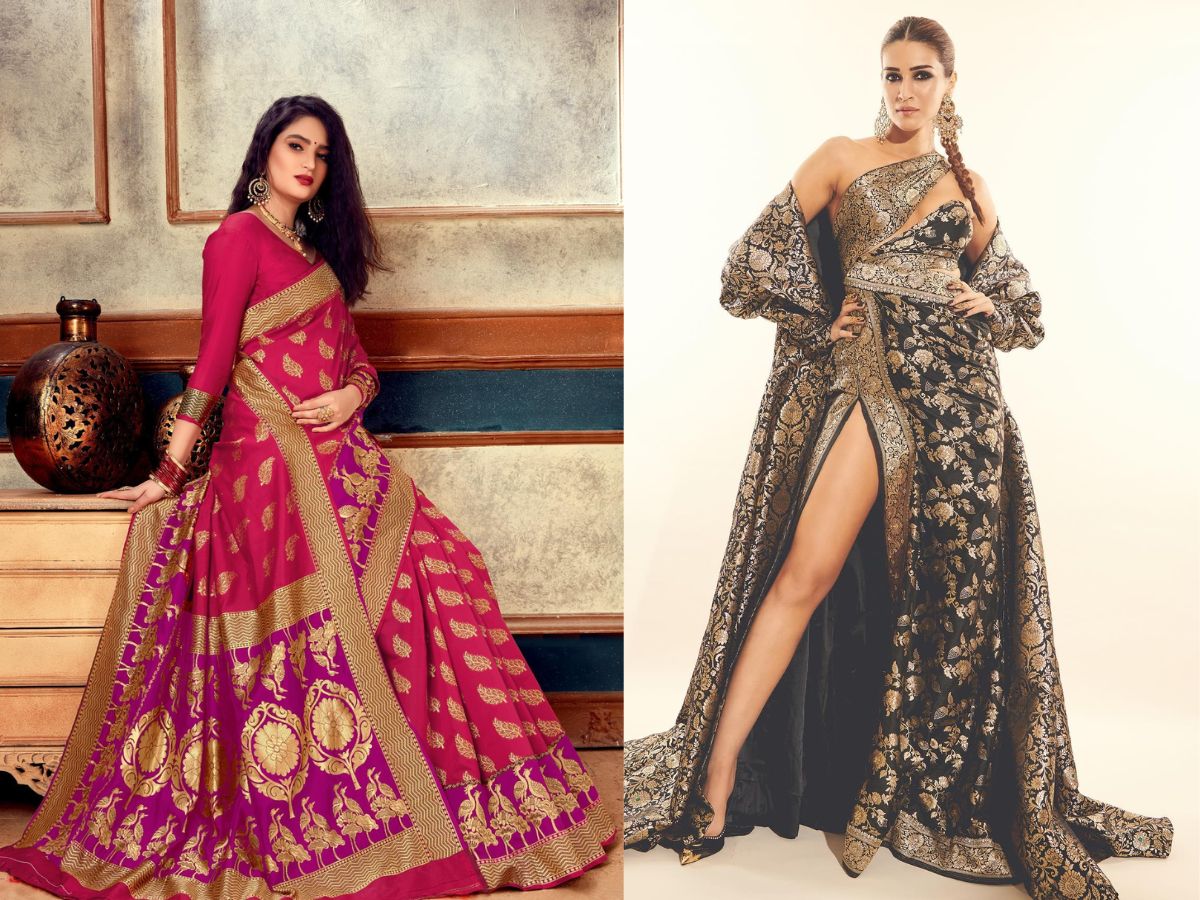 Banarasi saree with a modern twist