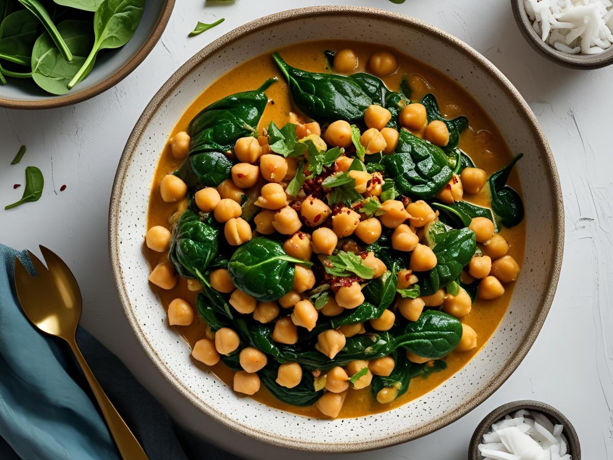 Chickpea Spinach Coconut Curry