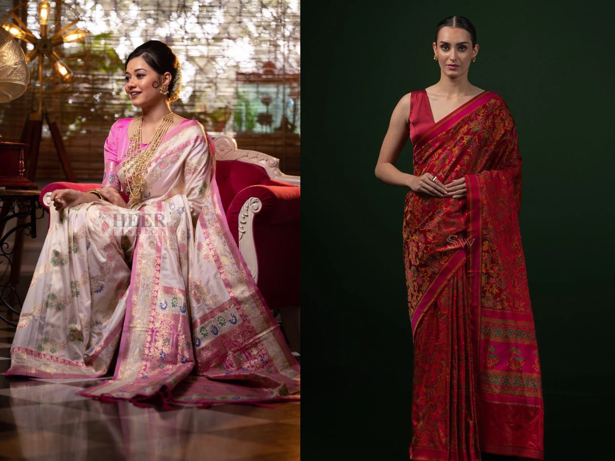 Monotone magic in banarasi weave