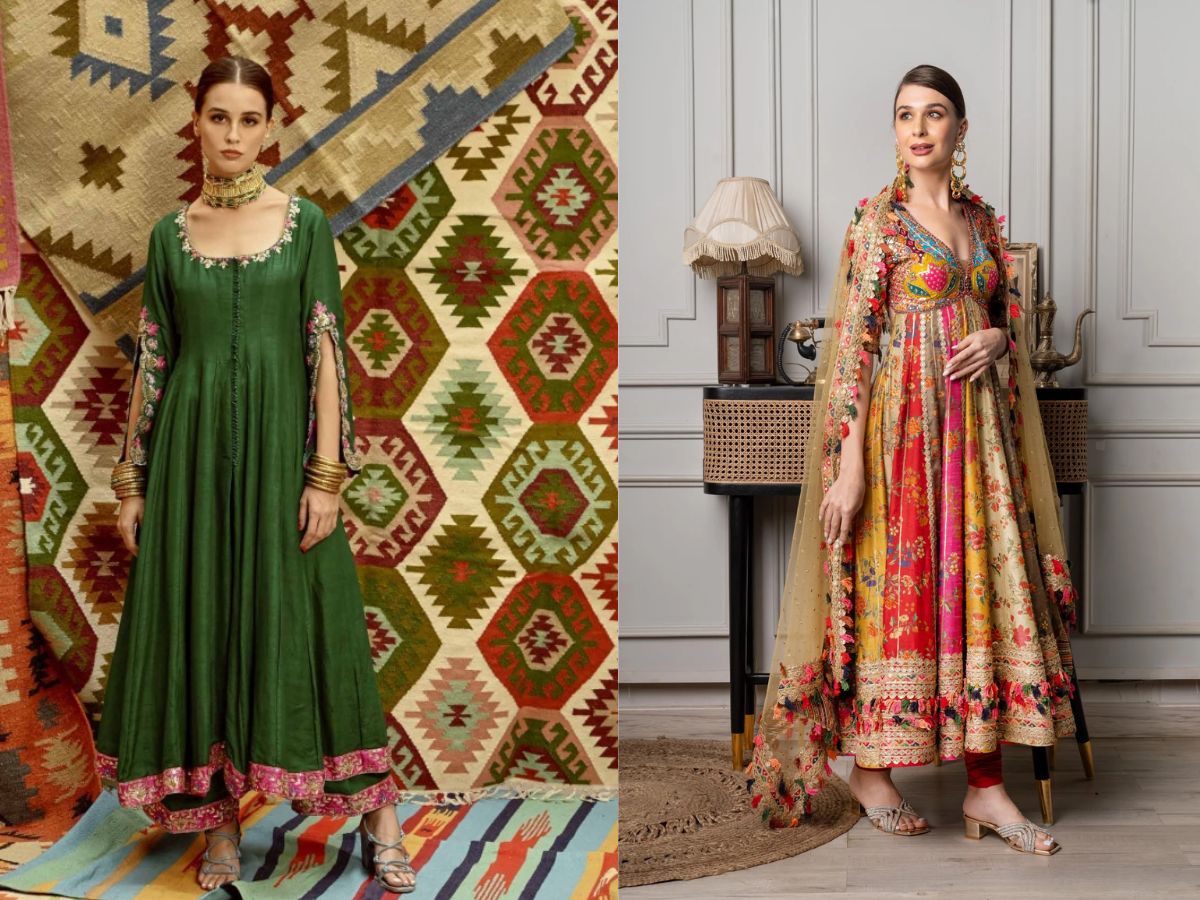 Indo-Boho layered anarkali