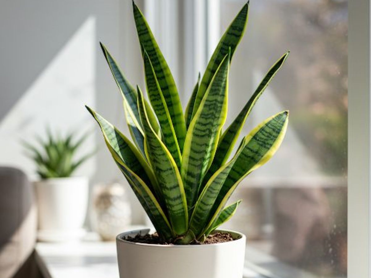 Snake plant (in bedroom)