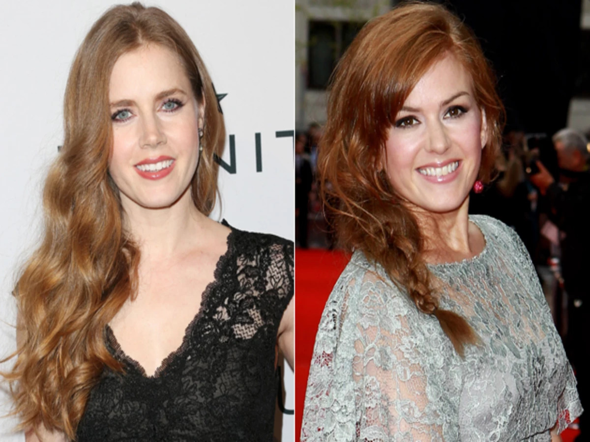 Two actresses showcasing striking similarities in hairstyle and elegance, emphasizing their resemblance.