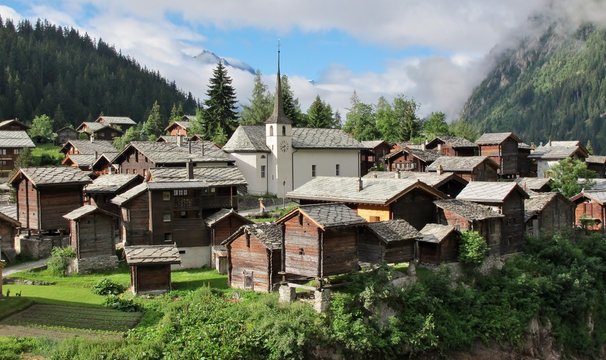 Alpine village engulfed in debris