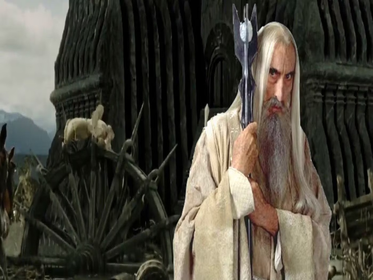 A still from the deleted scene in "The Lord of the Rings: The Return of the King," featuring Saruman's death, which was cut from the theatrical release but added in the extended edition.