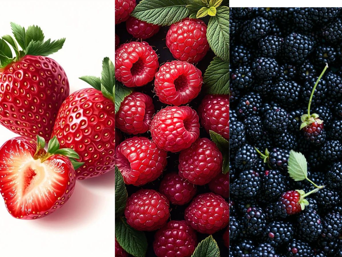 Leafy Berries ( Strawberry, Raspberries, Blackberries)