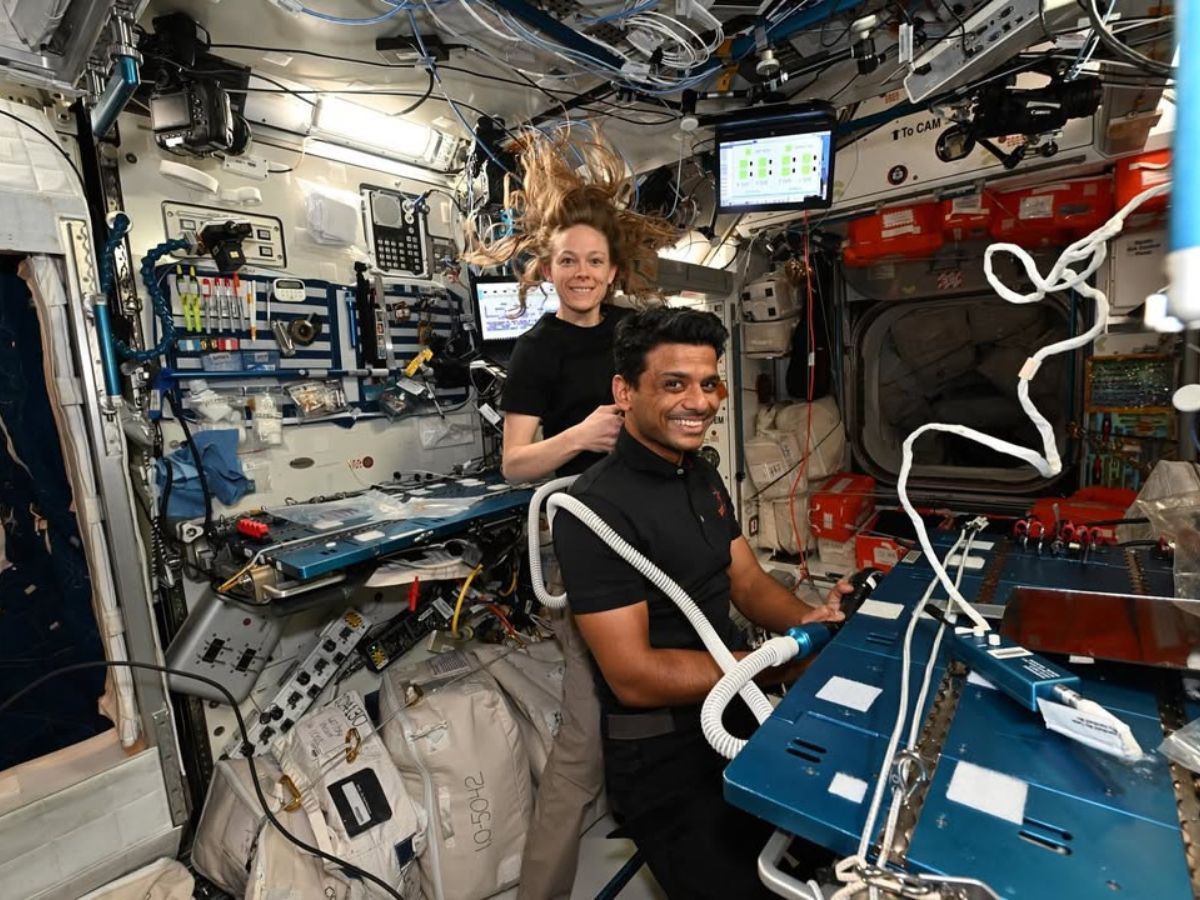 Shubhanshu Shukla gets a haircut in space