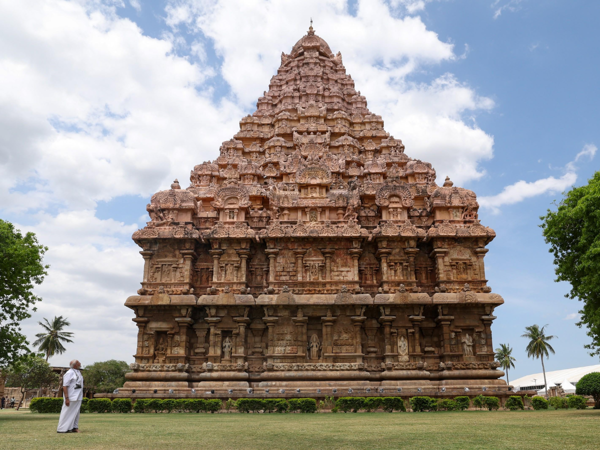 Prime Minister Narendra Modi Offers Prayers At Gangaikonda Cholapuram Temple
