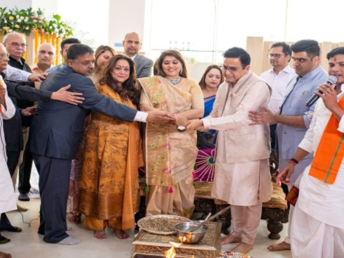 Tina Ambani at a hospital inauguration or charity event.