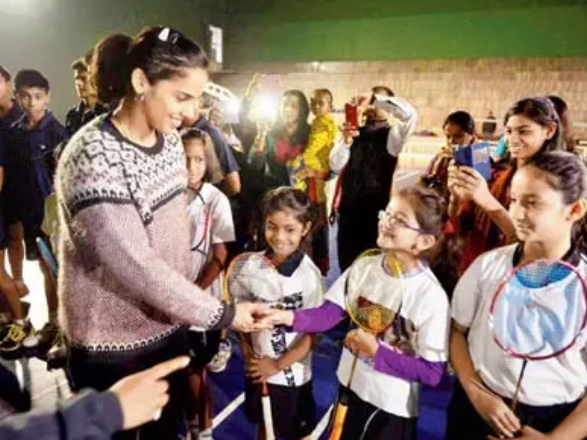 Saina Nehwal training and mentoring future badminton stars