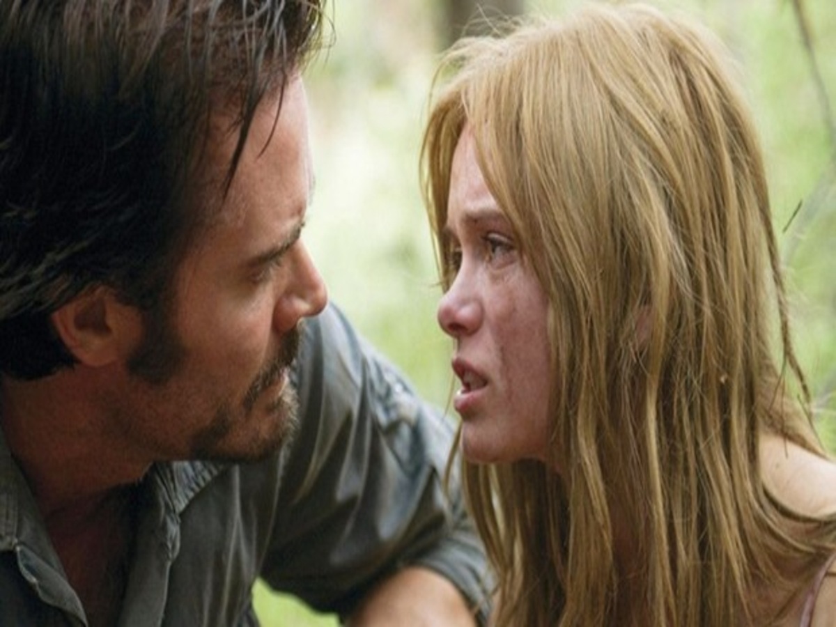 A chilling scene from "Last House on the Left," illustrating the film's intense horror elements and controversial themes.