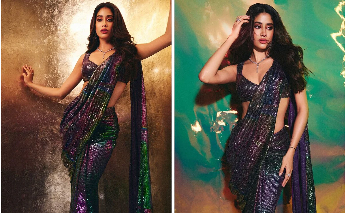 Janhvi Kapoor showcasing a glamorous after-party outfit