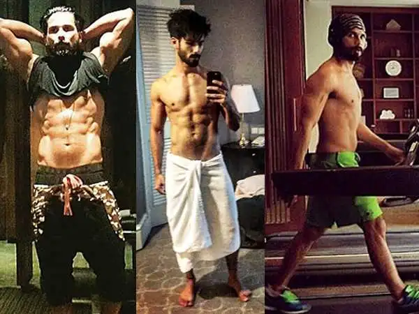 Shahid Kapoor displaying his toned physique for Kaminey and his transformation for Kabir Singh.