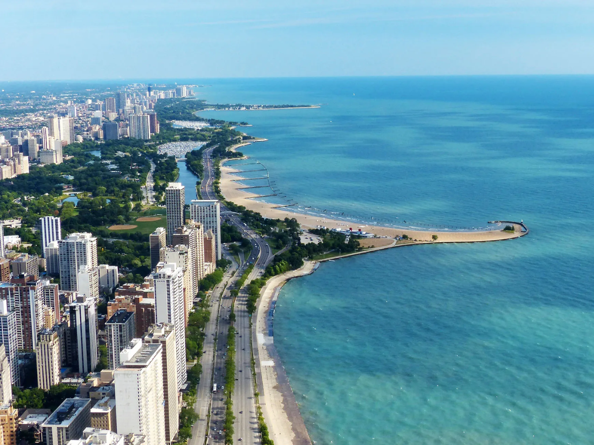 Lake Michigan: Located entirely within the United States.