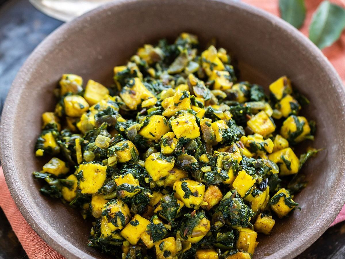 Paneer and Spinach Stir Fry