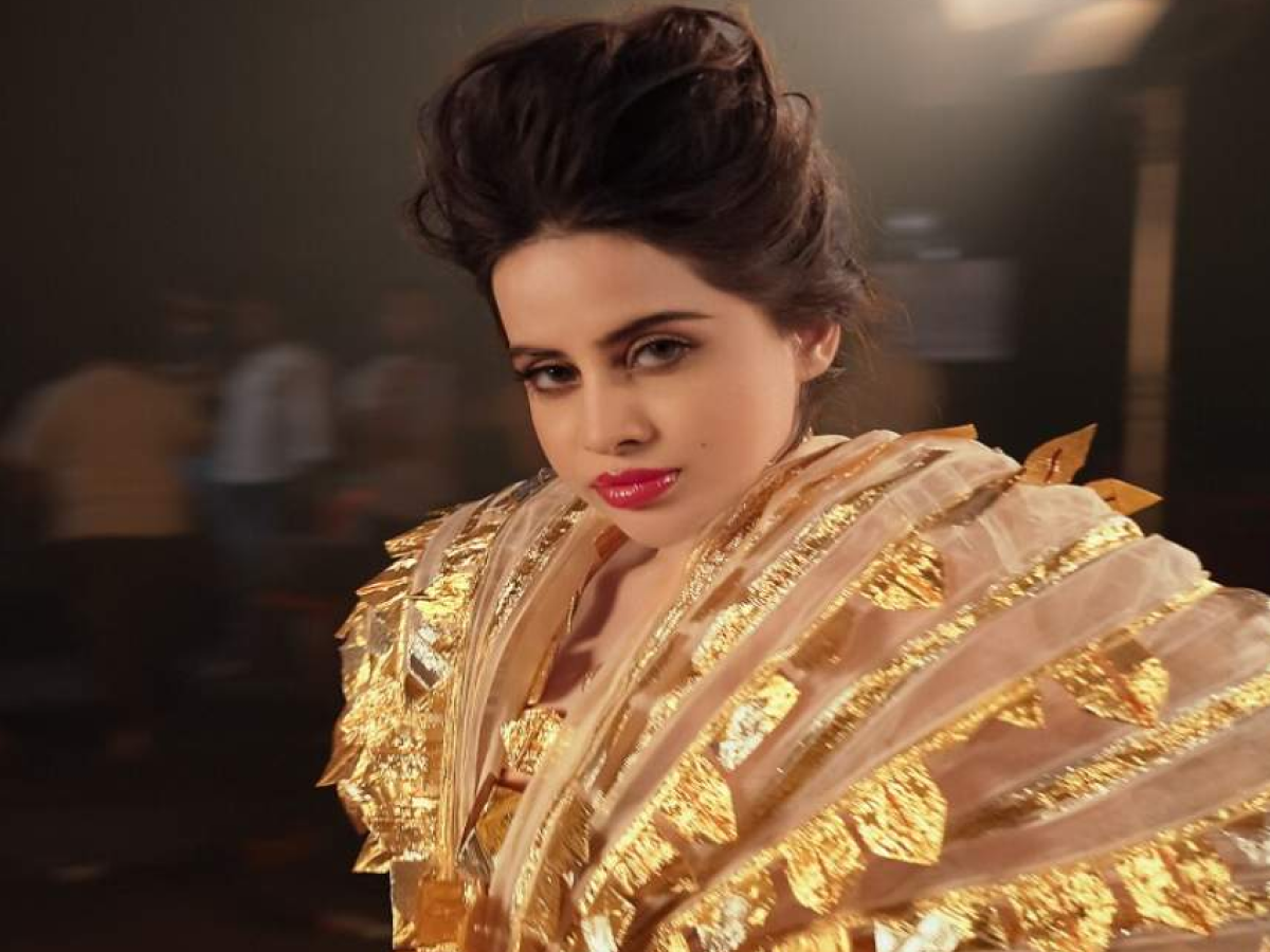 Urfi Javed in a bold mirror-inspired outfit