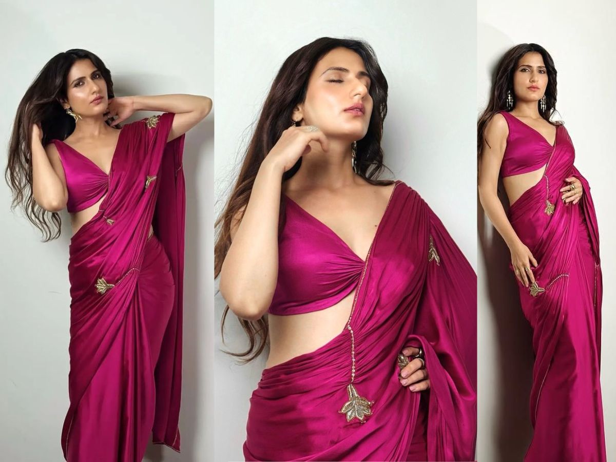 Pink saree look
