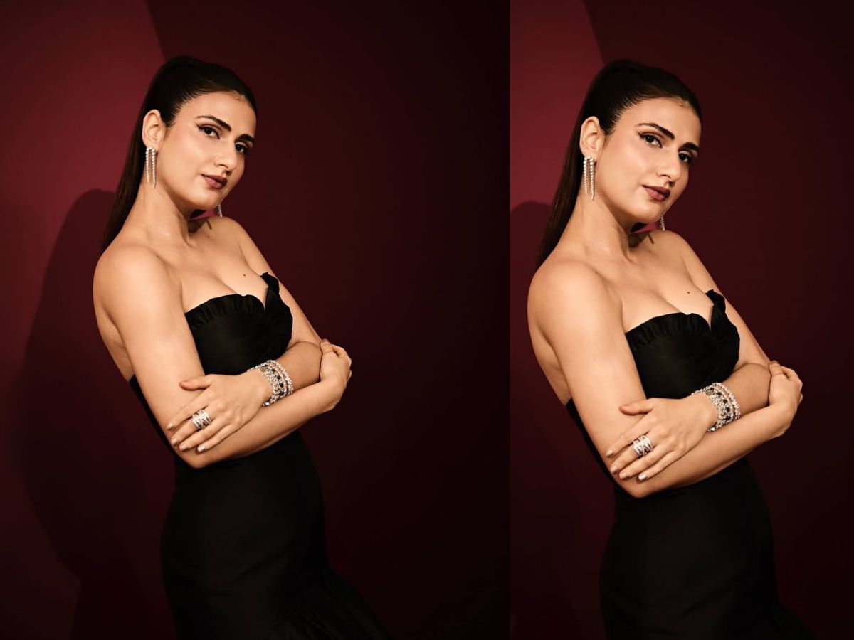 Black strapless dress