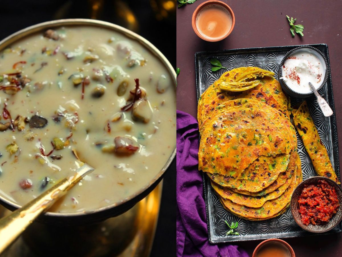 Gujarat- Basundi and thepla