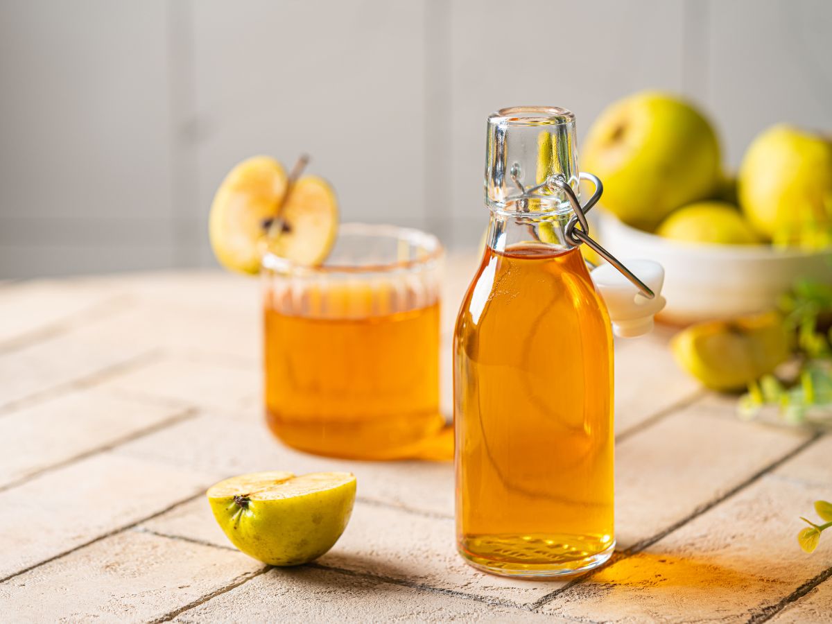 Add ginger and apple cider vinegar