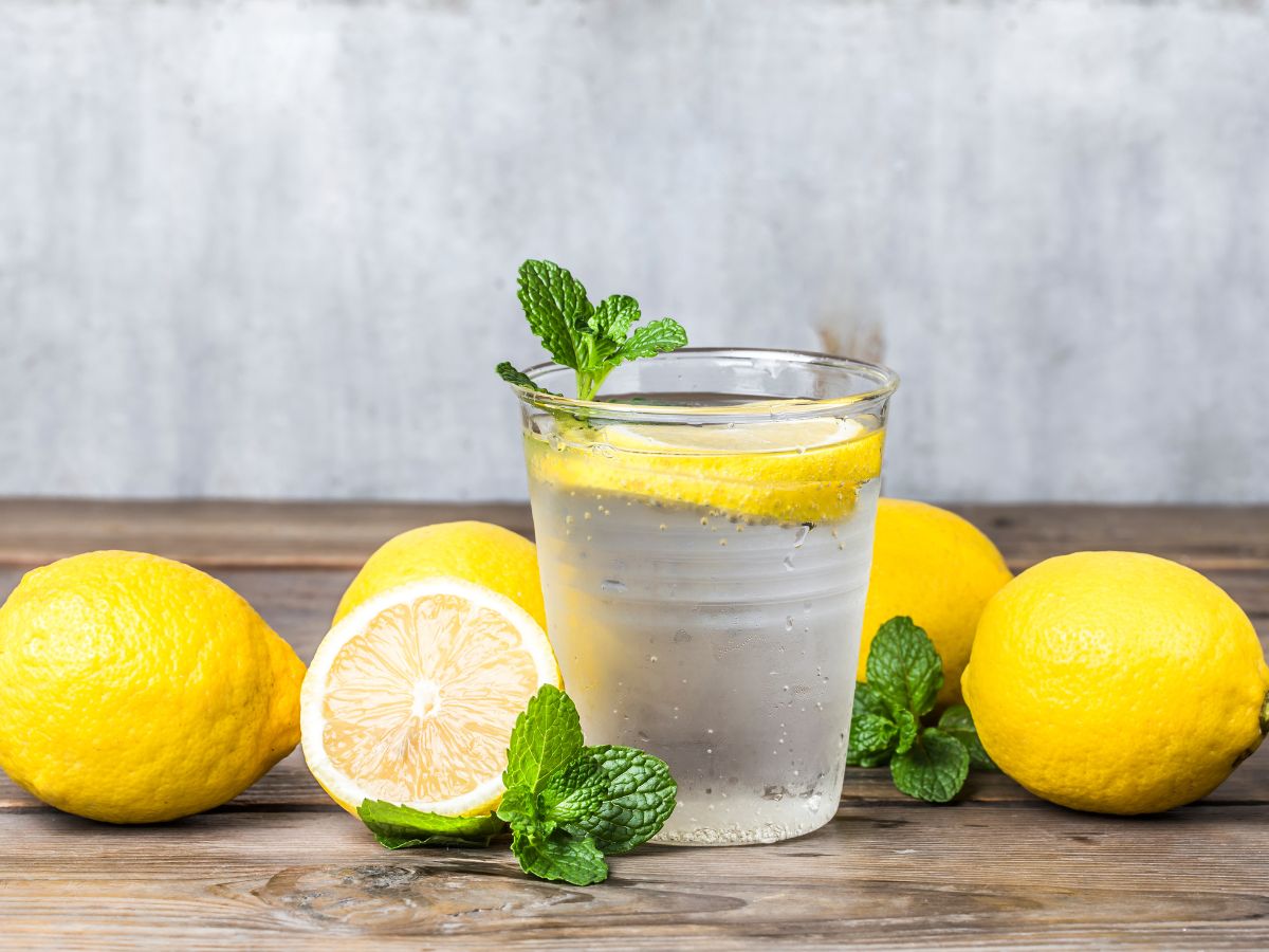 Add lemon to warm water