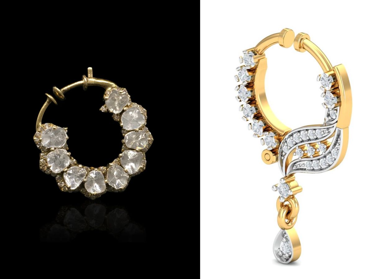 Luxurious Diamond Hoop Nath