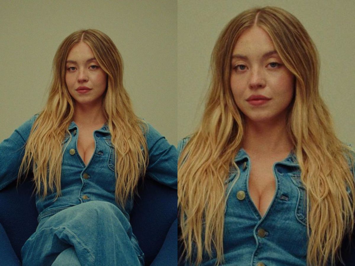 Denim jumpsuit on Sydney Sweeney