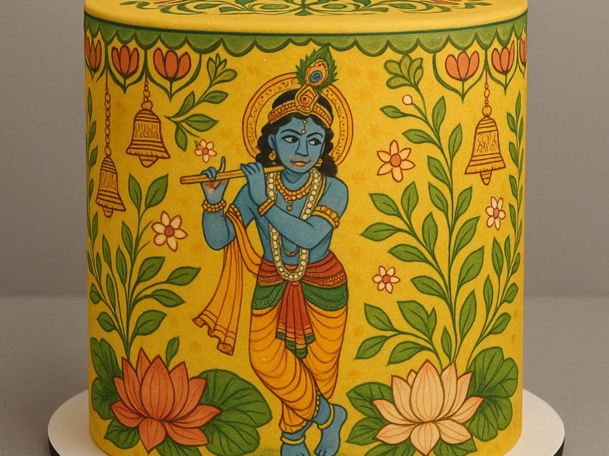 Janmashtami Pichwai Art Cake