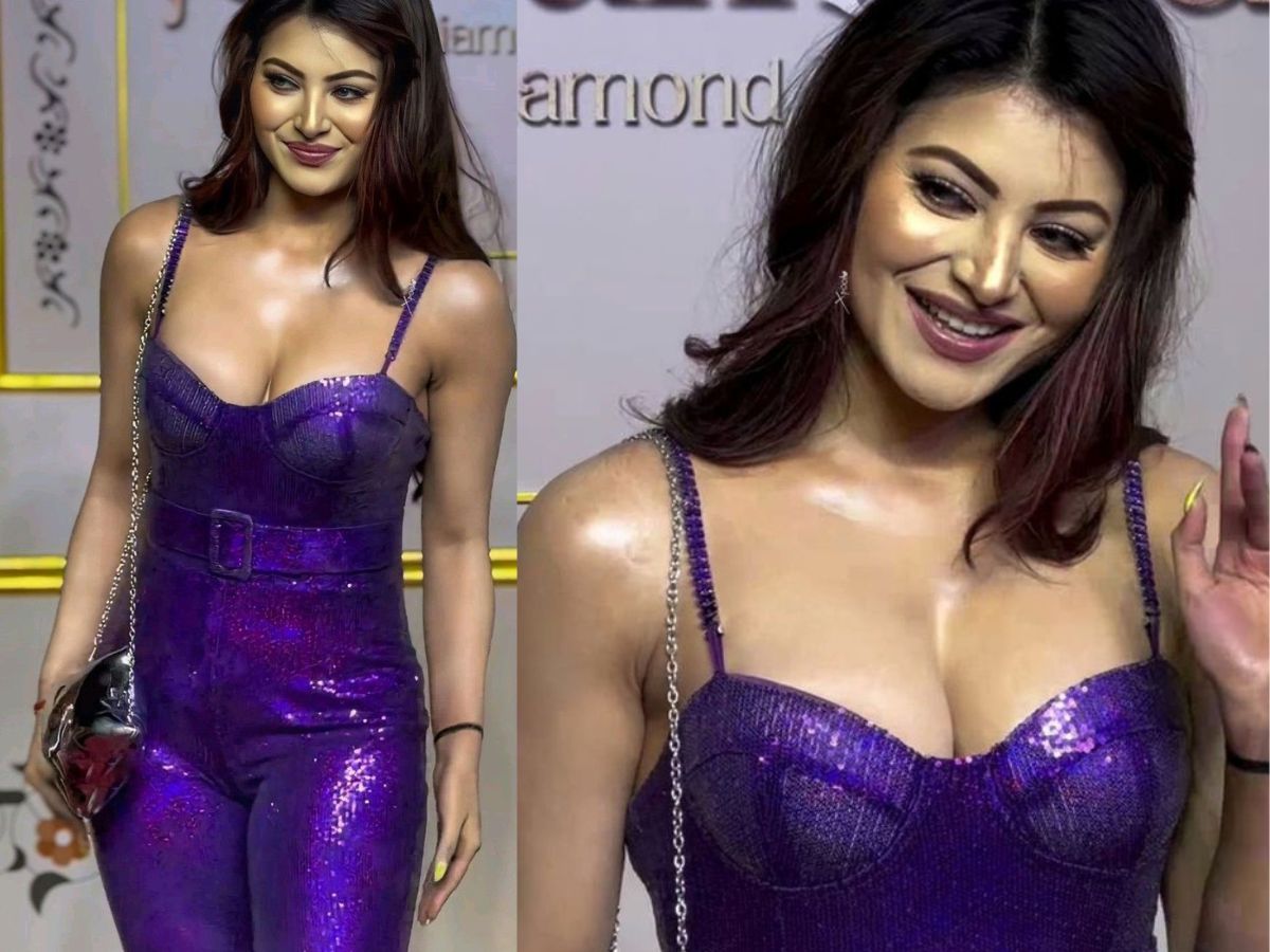 Blue jumpsuit look on Urvashi