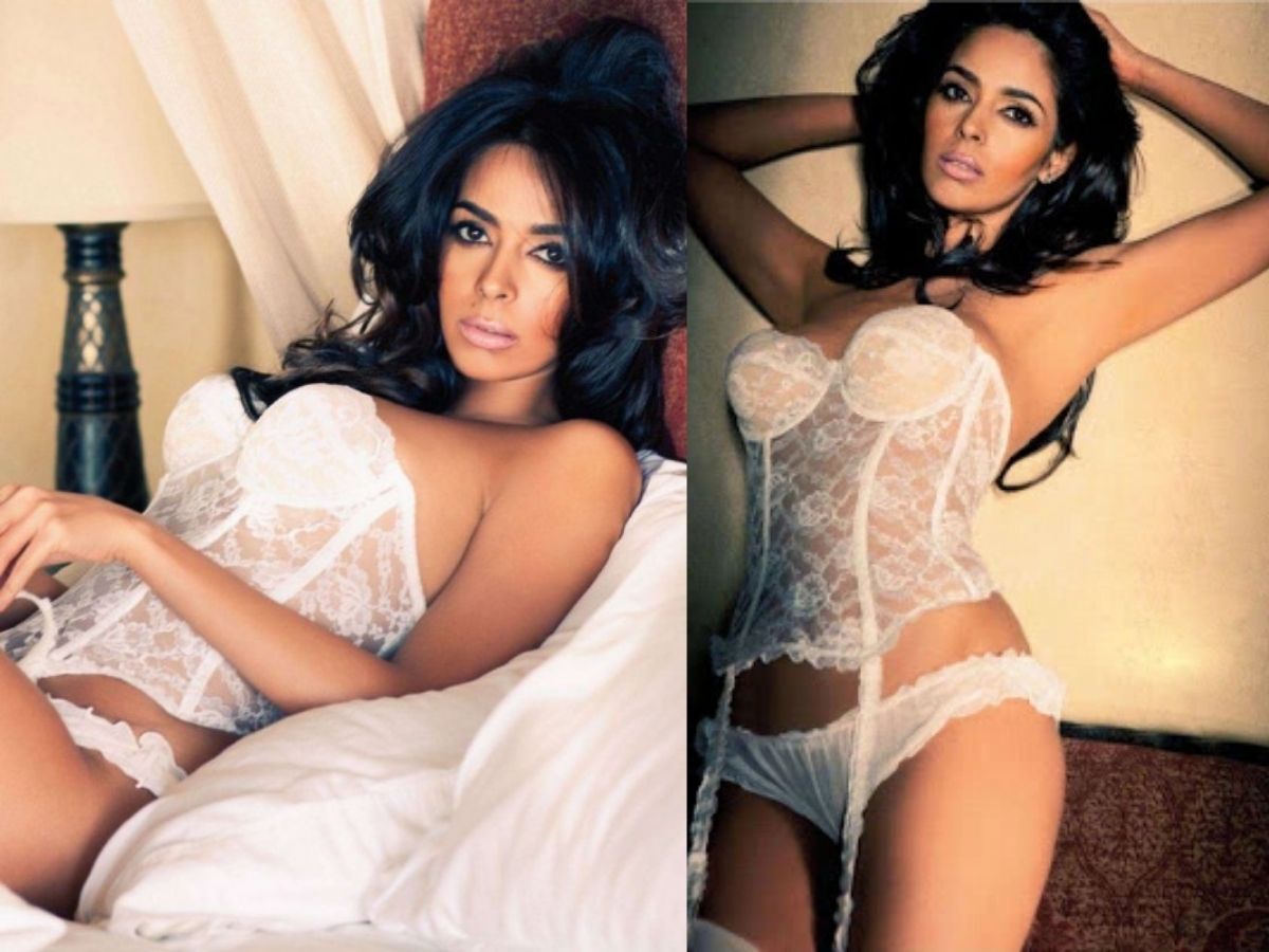 Mallika Sherawat in White Corset