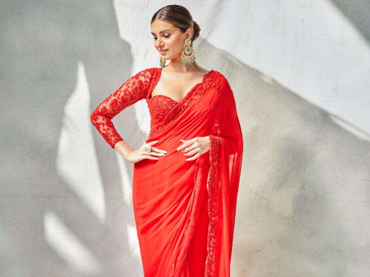 Fiery Red Glamour Blouse